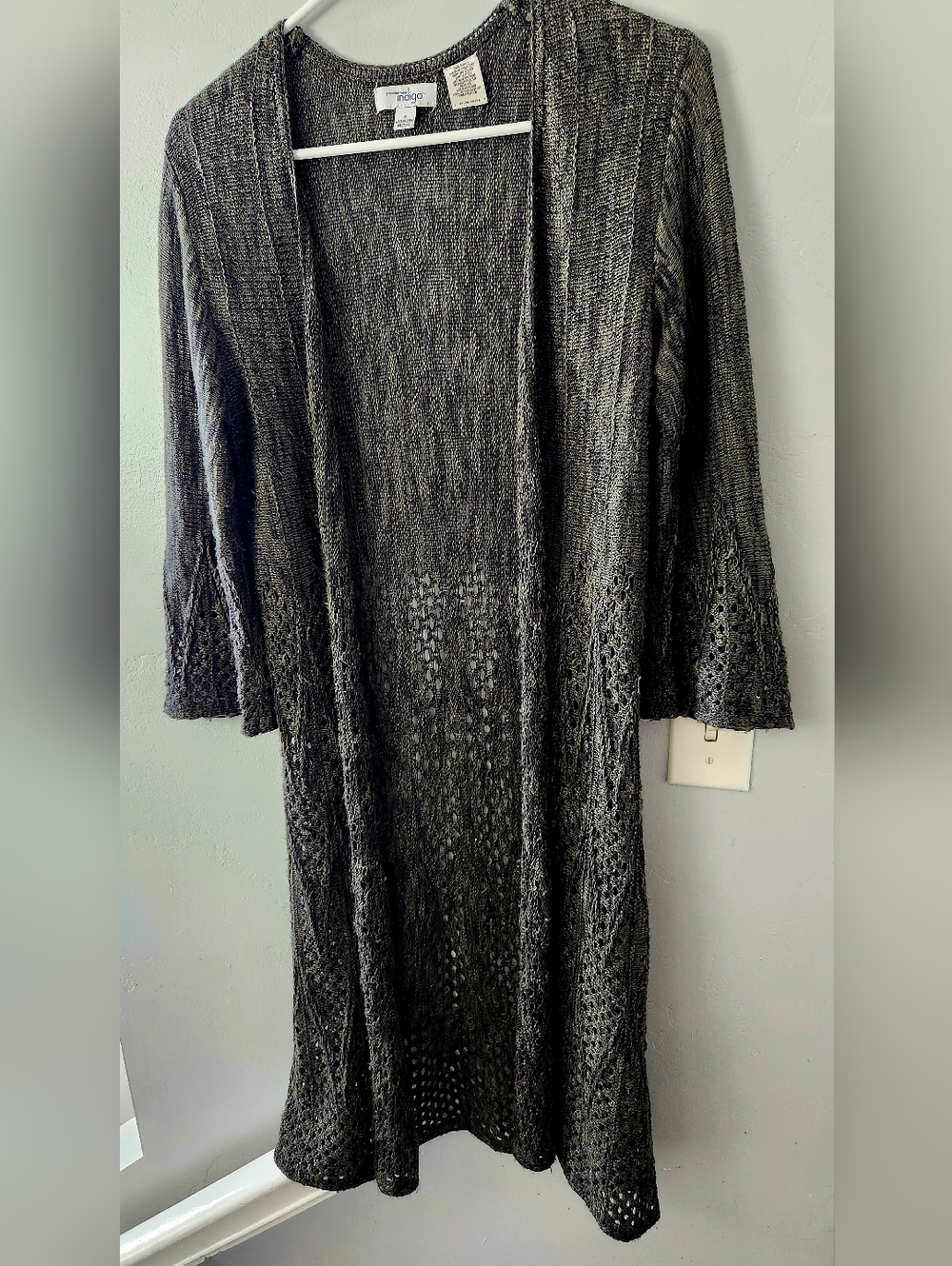 Great Northwest Indigo Small Open Knit Cardigan
